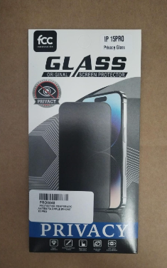 PROTECTOR TEMPERADO ANTIESPIA APPLE IPHONE 15 PRO
