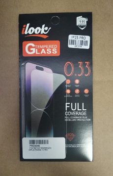 PROTECTOR TEMPERADO APPLE IPHONE 15 PRO
