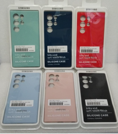 ESTUCHE SILICON SAMSUNG GALAXY S24 ULTRA  ROJO/ MENTA/AZUL/CREMA/CELESTE/NEGRO