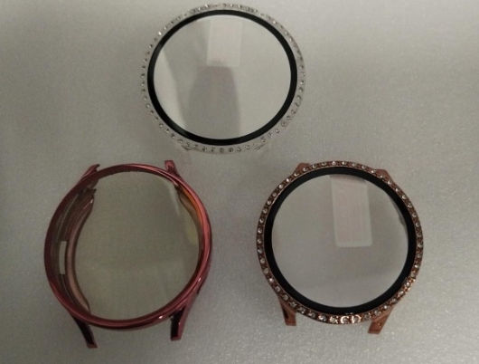 PROTECTOR CARATULA GALAXY WATCH 40MM CON PERLAS Y LISO VARIOS COLORES